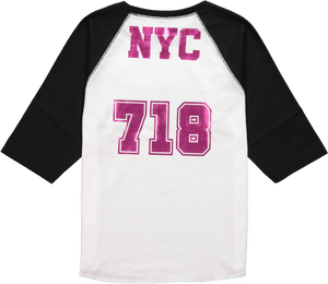 NYC 718 Baseball Tee (Youth Girls)